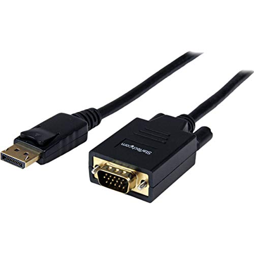 StarTech.com 6ft DisplayPort to VGA Cable – 1920x1200 - M/M – DP to VGA Adapter Cable for Your Computer Monitor or Display (DP2VGAMM6)