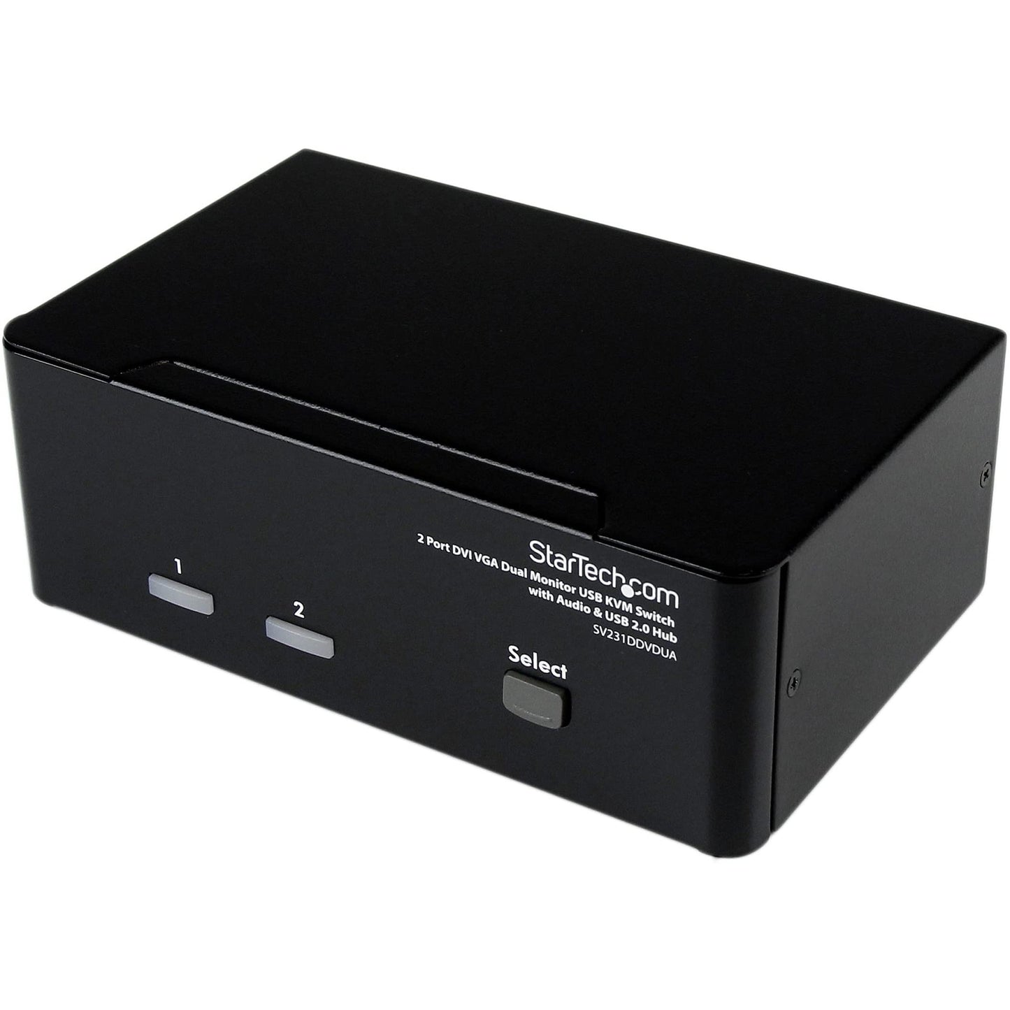 StarTech.com 2 Port KVM Switch - DVI and VGA w/ Audio and USB 2.0 Hub – Dual Monitor / Display / Screen KVM Switch - DVI VGA (SV231DDVDUA) (Used - Like New)