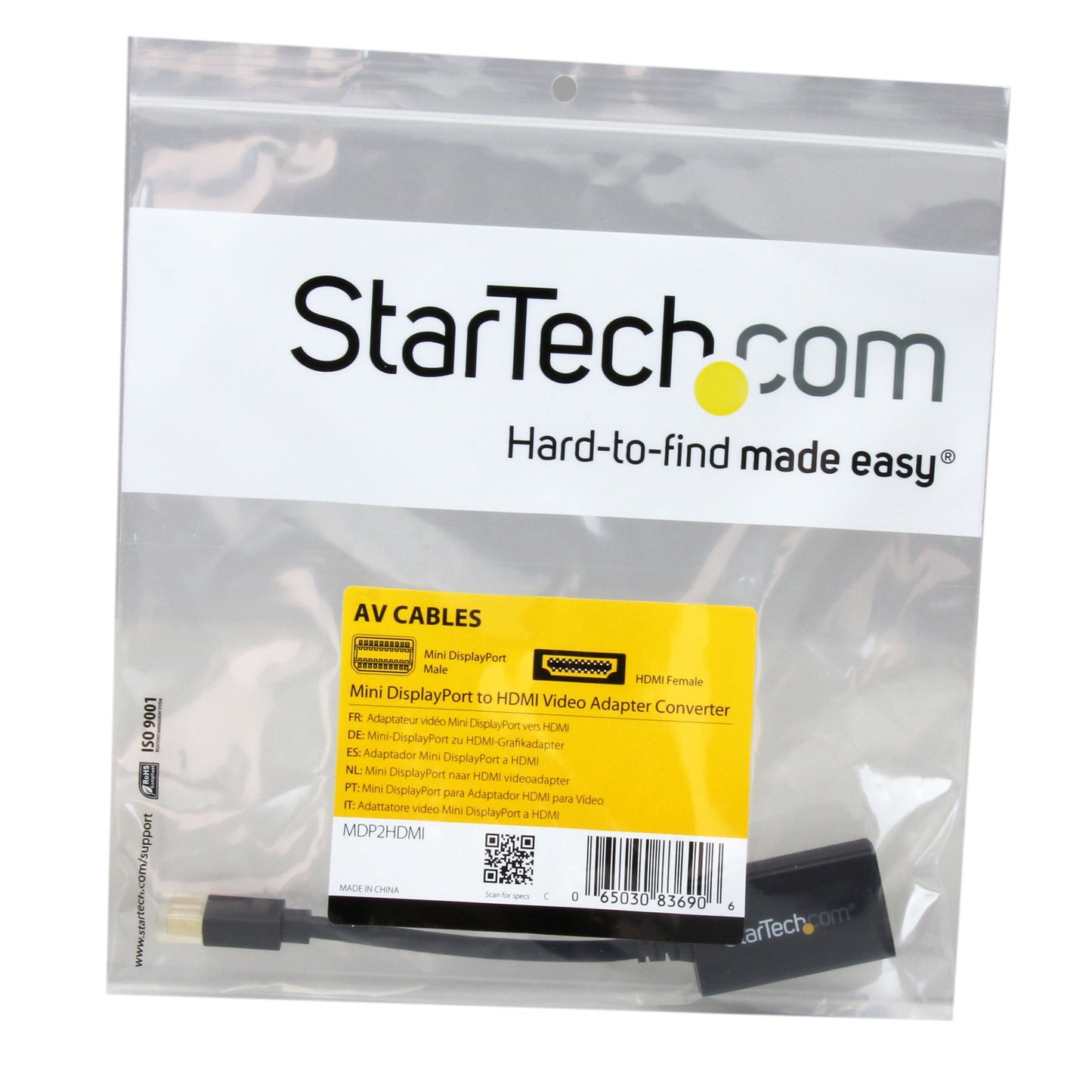 StarTech.com Mini DisplayPort to HDMI Adapter - 1080p - Mini DP to HDMI Monitor/Display/TV - Passive mDP 1.2 to HDMI Adapter Dongle Video Converter - Upgraded Version is MDP2HDEC (MDP2HDMI) (Used - Like New)