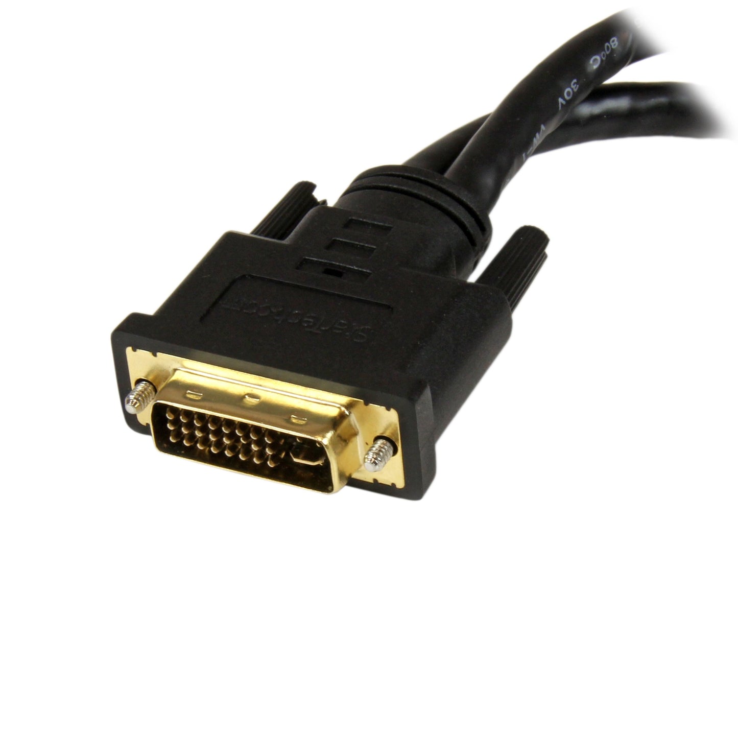 StarTech.com DVI I to DVI D and VGA Splitter, 8in, Wyse Compatible, DVI Video Splitter Cable for Dual Monitor Setup (DVI92030202L), Black