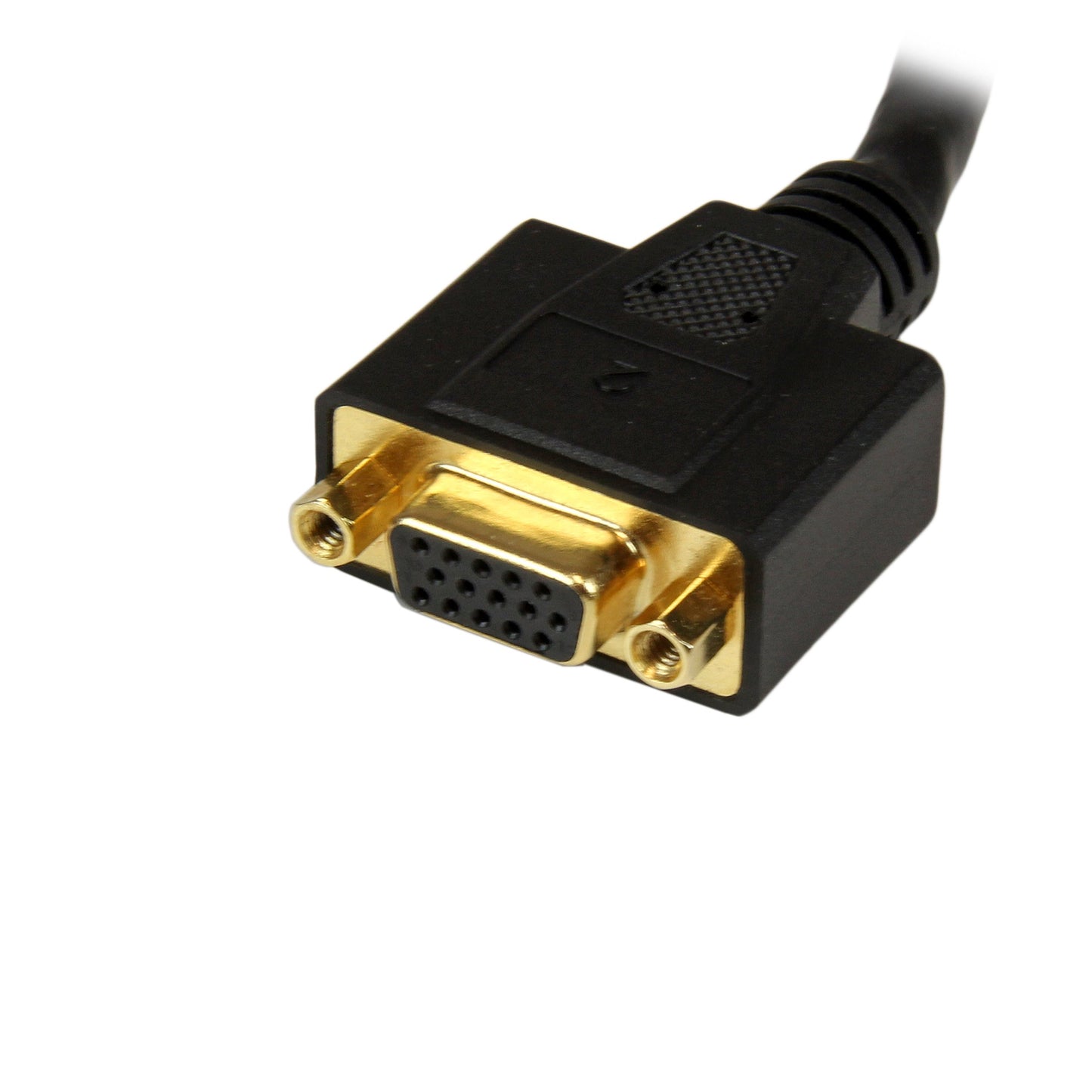 StarTech.com DVI I to DVI D and VGA Splitter, 8in, Wyse Compatible, DVI Video Splitter Cable for Dual Monitor Setup (DVI92030202L), Black