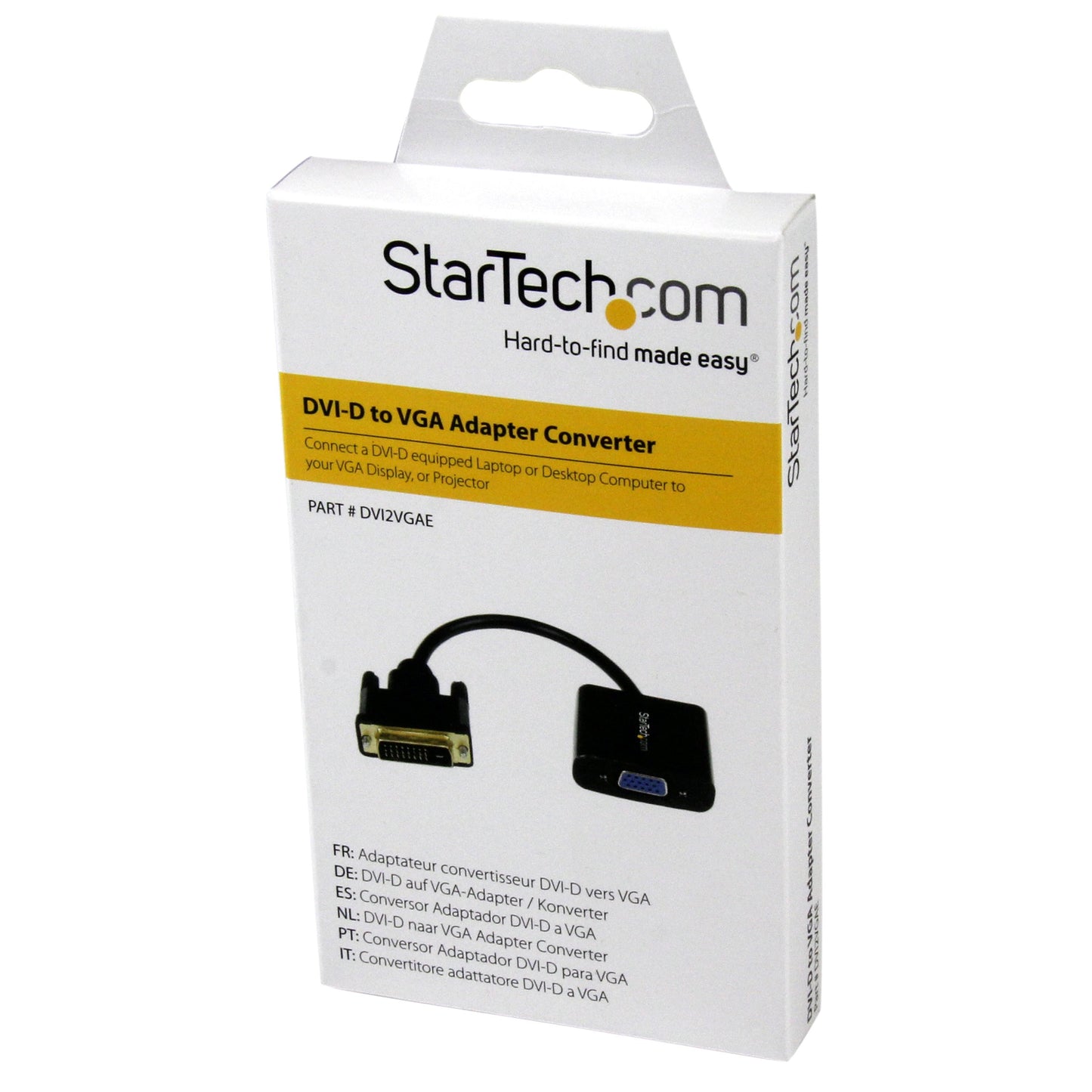 StarTech.com DVI-D to VGA Active Adapter Converter Cable - 1080p - DVI to VGA Converter box (DVI2VGAE),black (Used - Very Good)