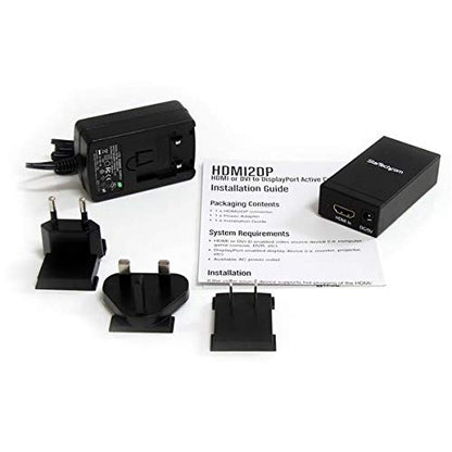 StarTech.com HDMI2DP Active HDMI to DisplayPort Converter, 1920 x 1200, EDID Support, HDMI or DVI to DP Converter
