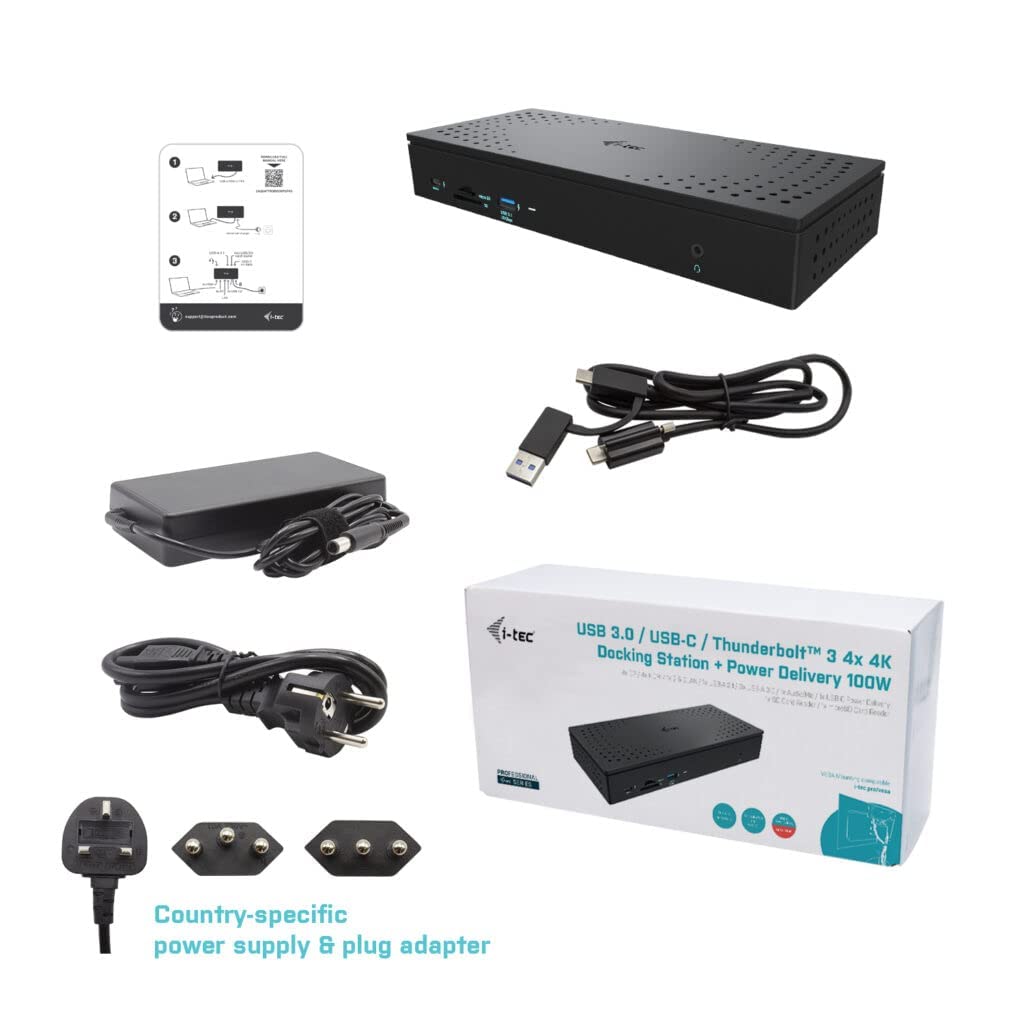 I-TEC DOCKING STATIONS Universal USB 3.0/USB-C/Thunderbolt Quattro 4K (Used - Like New)