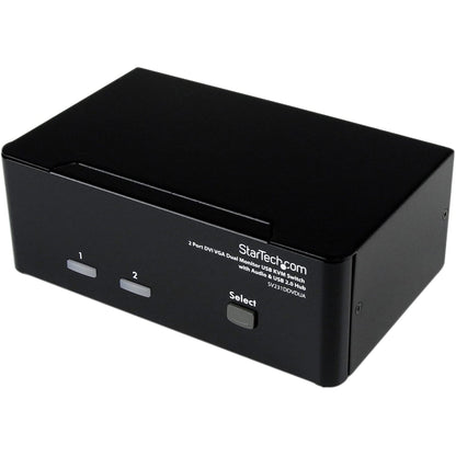 StarTech.com 2 Port KVM Switch - DVI and VGA w/ Audio and USB 2.0 Hub – Dual Monitor / Display / Screen KVM Switch - DVI VGA (SV231DDVDUA) (Used - Like New)