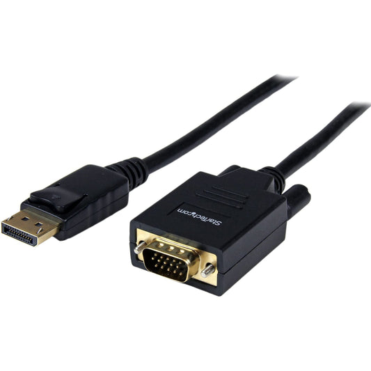 StarTech.com 6ft DisplayPort to VGA Cable – 1920x1200 - M/M – DP to VGA Adapter Cable for Your Computer Monitor or Display (DP2VGAMM6)