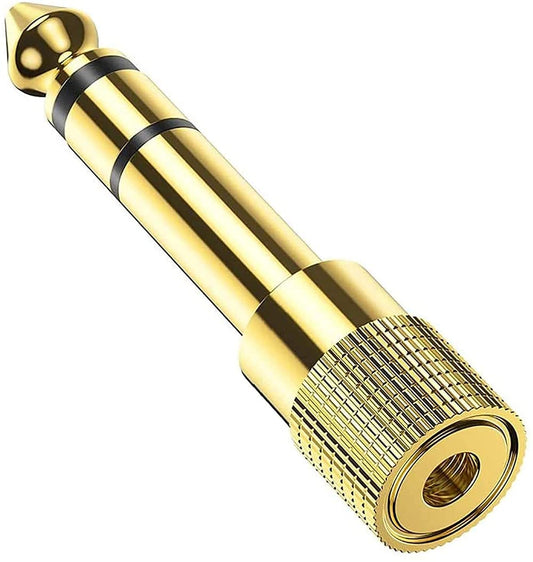 TFUFR Headphone Jack Adapter 6.35mm Male (1/4 inch) to 3.5mm Female (1/8 inch) Stereo Aux Adapter, Headphone Adapter 6.35mm to 3.5mm Audio Plug Converter for Digital Piano, Keyboard, etc