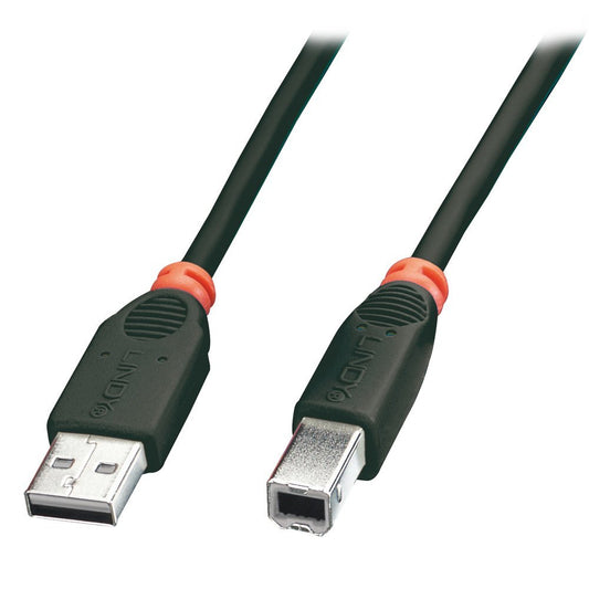 LINDY 41740 0.2 m Type A to B USB 2.0 Cable - Black