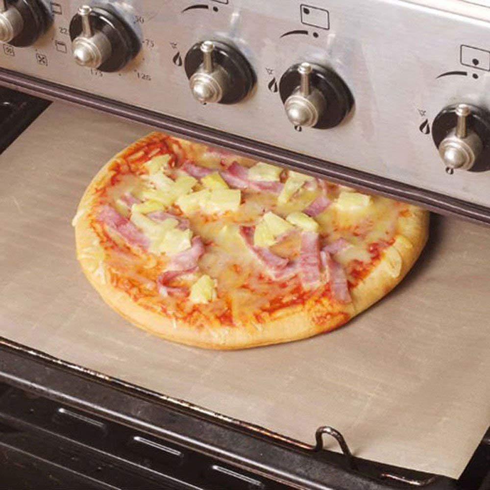 3 Pack Reusable Non Stick Oven Liner, 40 x 30 cm BBQ Grill Mat, Baking & Cooking Sheets Washable, Dishwasher Friendly