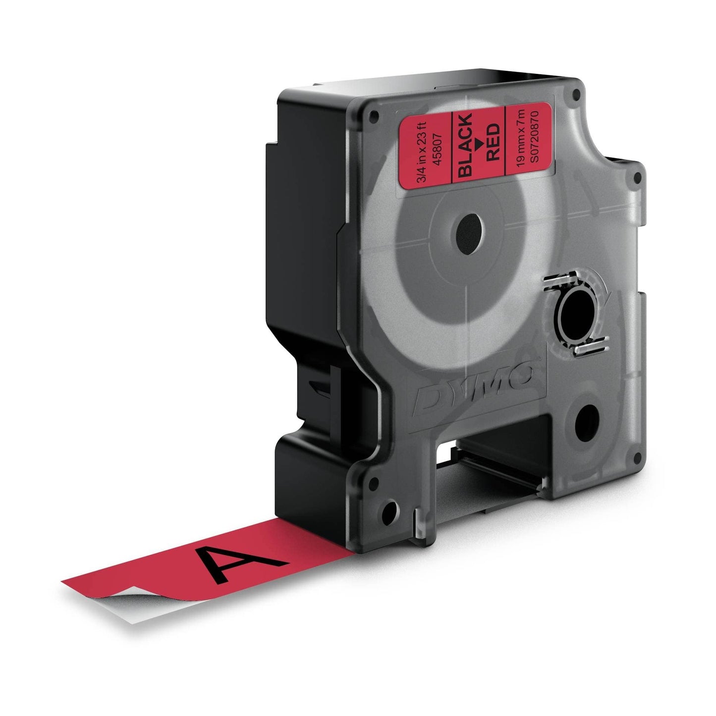 DYMO S0720870 Label Tape D1 45807 Tape Colour: Red Font Colour: Black 19 mm 7 m