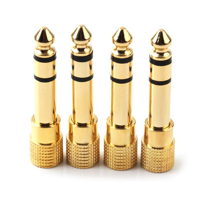 NANYI 6.35mm (1/4 inch) TRS Stereo Male to 3.5mm (1/8 Inch) TRS Stereo Female Headphone Adapter Audio jack Plug Adaptor Gold Plated-4 Pack