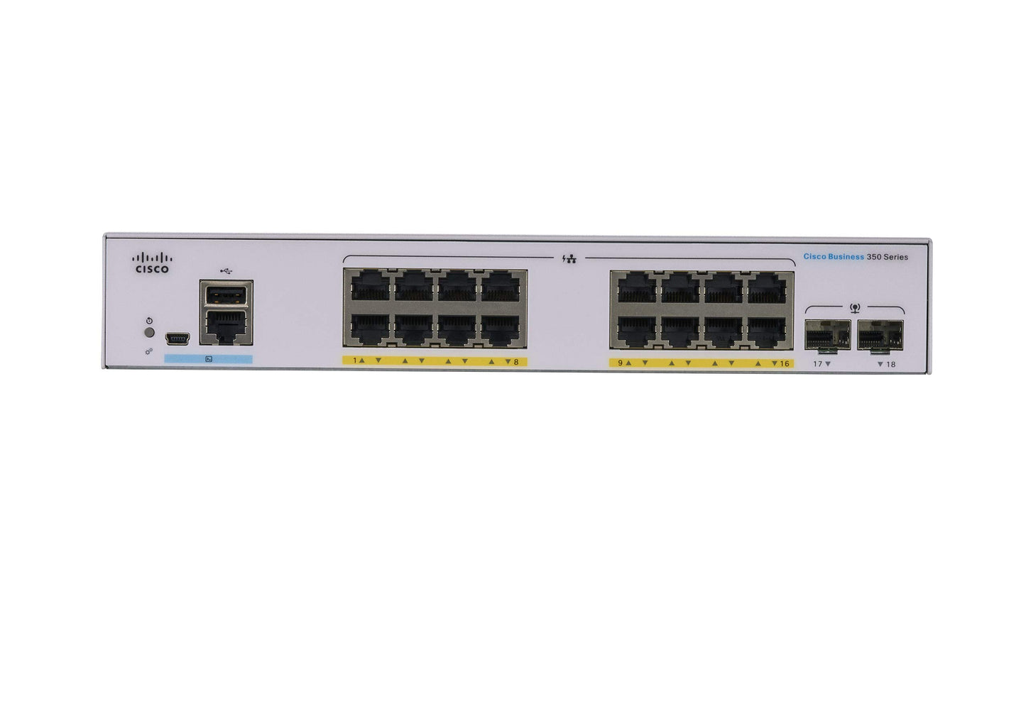 Cisco Business CBS350-16P-2G Managed Switch | 16 Port GE | PoE | 2x1G SFP | Limited Lifetime Protection (CBS350-16P-2G) (Used - Like New)
