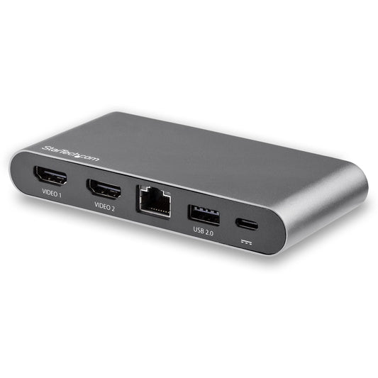 StarTech.com USB C Dock - 4K Dual Monitor HDMI Display - Mini Laptop Docking Station - 100W Power Delivery Passthrough - GbE, 2-Port USB-A Hub - USB Type-C Multiport Adapter - 3.3' Cable (DK30C2HAGPD) (Used - Good)