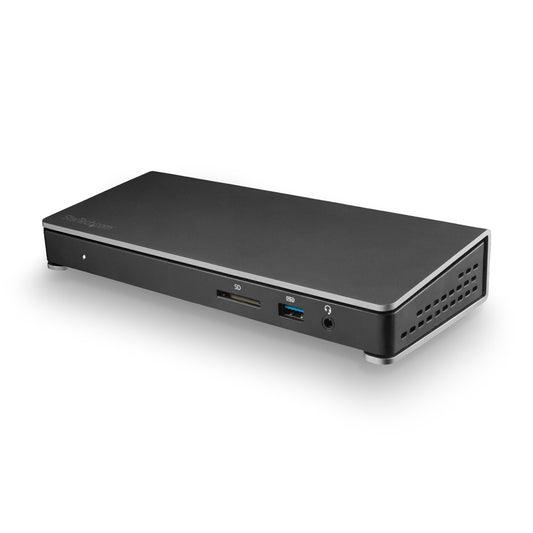 StarTech.com Thunderbolt 3 Dock - Dual Monitor 4K 60Hz TB3 Laptop Docking Station with DisplayPort - 85W Power Delivery Charging - 6-Port USB 3.0 Hub, SD 4.0, GbE, Audio - Windows & Mac (TB3DOCK2DPPU)