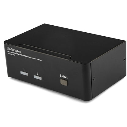 StarTech.com Dual Monitor DisplayPort KVM Switch - 2 Port - USB 2.0 Hub - Audio and Microphone - DP KVM Switch (SV231DPDDUA) (Used - Good)