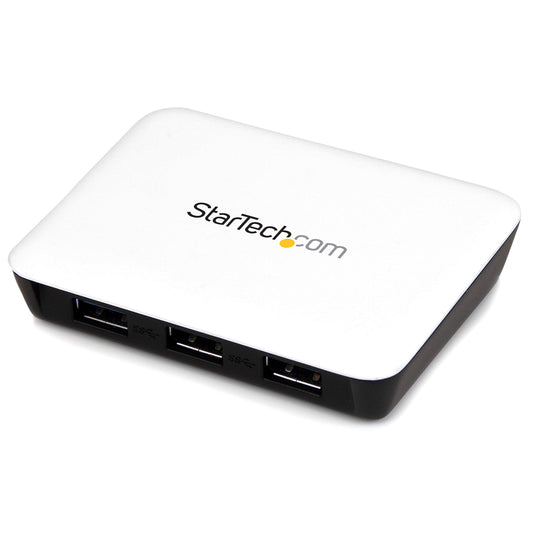 StarTech.com USB 3.0 to Gigabit Ethernet NIC Network Adapter with 3 Port Hub - White, ST3300U3S (Used - Like New)