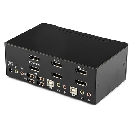 StarTech.com Dual Monitor DisplayPort KVM Switch - 2 Port - USB 2.0 Hub - Audio and Microphone - DP KVM Switch (SV231DPDDUA) (Used - Good)