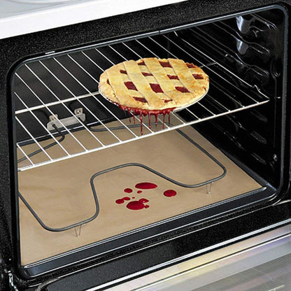 3 Pack Reusable Non Stick Oven Liner, 40 x 30 cm BBQ Grill Mat, Baking & Cooking Sheets Washable, Dishwasher Friendly