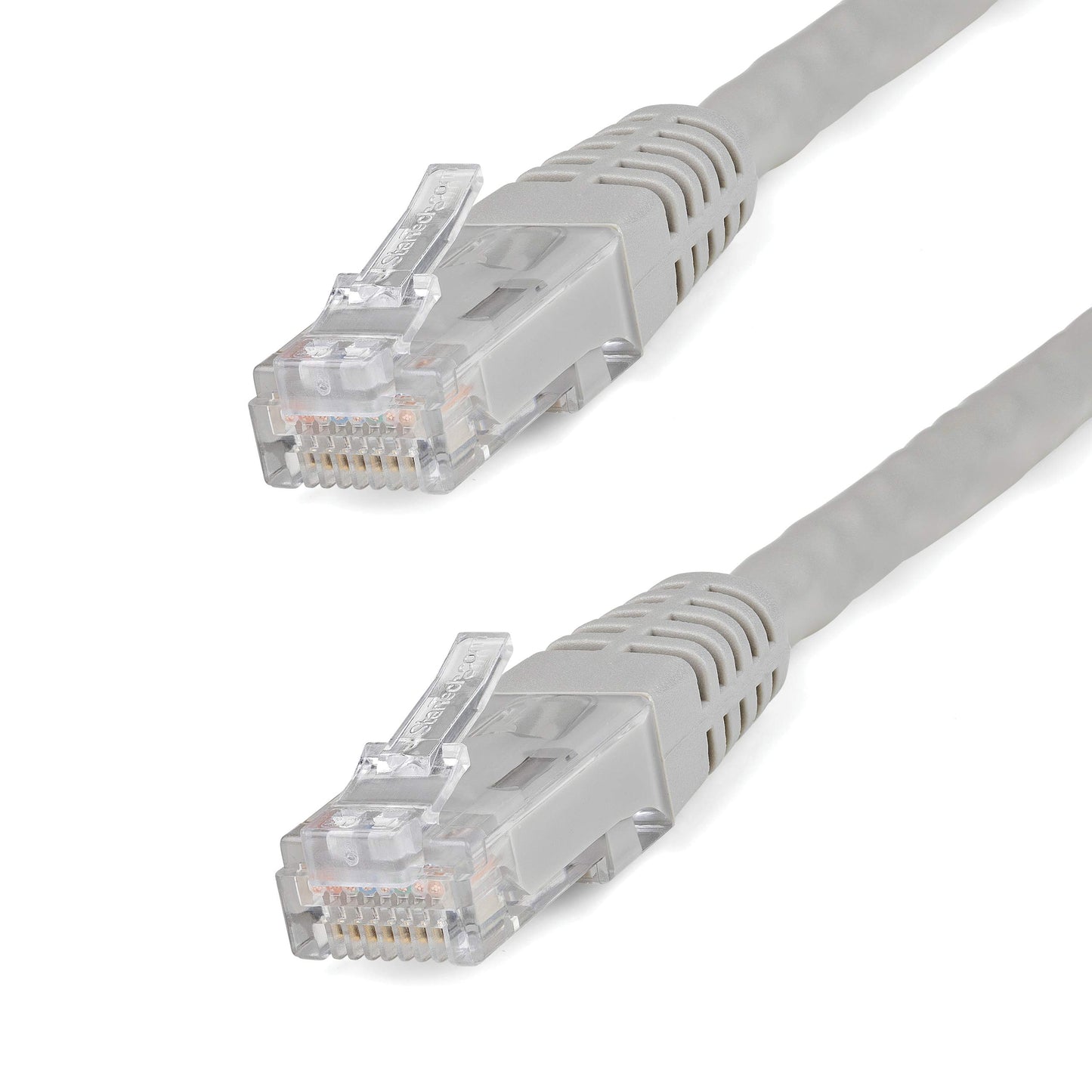 StarTech.com 10ft CAT6 Ethernet Cable - Gray CAT 6 Gigabit Ethernet Wire -650MHz 100W PoE++ RJ45 UTP Molded Category 6 Network/Patch Cord w/Strain Relief/Fluke Tested UL/TIA Certified (C6PATCH10GR)