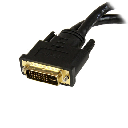 StarTech.com DVI I to DVI D and VGA Splitter, 8in, Wyse Compatible, DVI Video Splitter Cable for Dual Monitor Setup (DVI92030202L), Black
