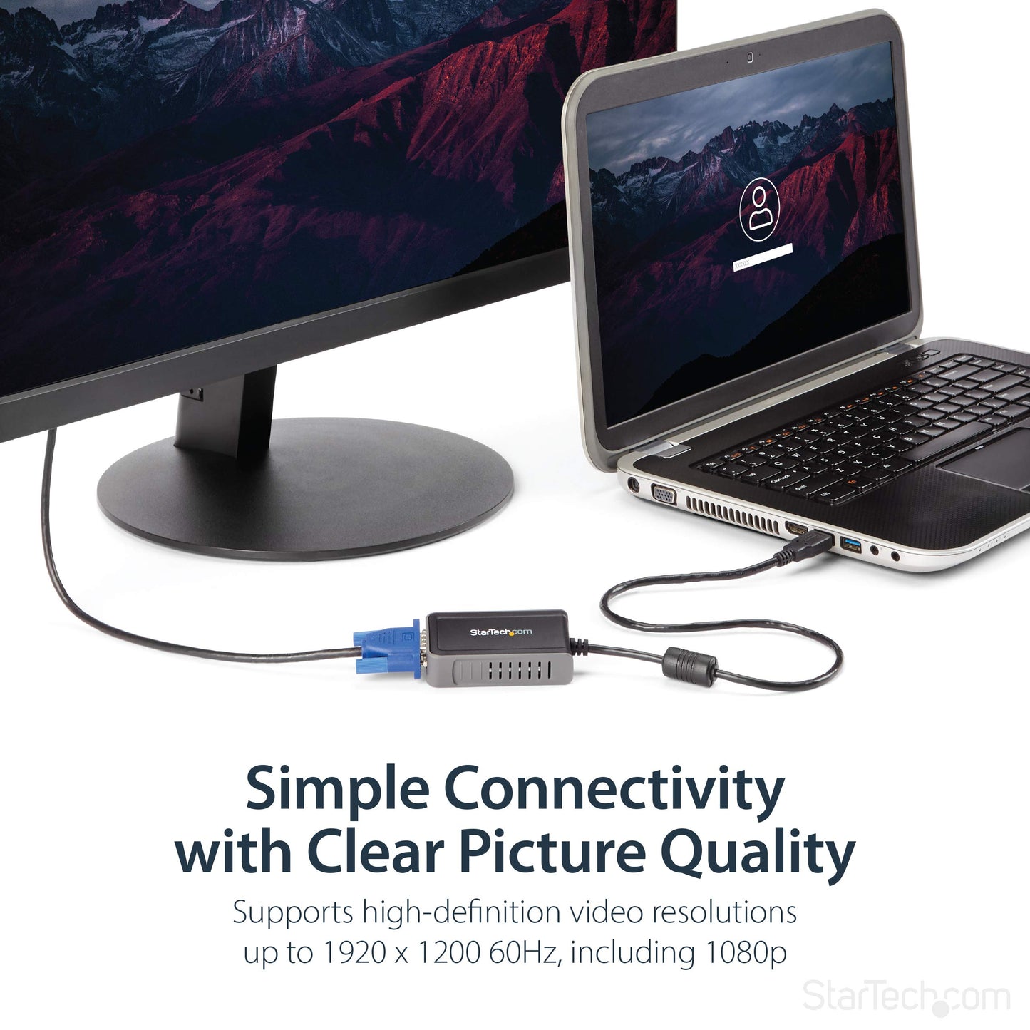 StarTech.com USB 3.0 to VGA Adapter, USB to VGA Monitor Converter for Windows, 1440x900 (no support for macOS/ChromeOS/Linux) (Used - Like New)